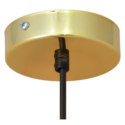 LED Takkkrona på ett snöre  BARS 1xGU10/4,8W/230V svart /gyllene 