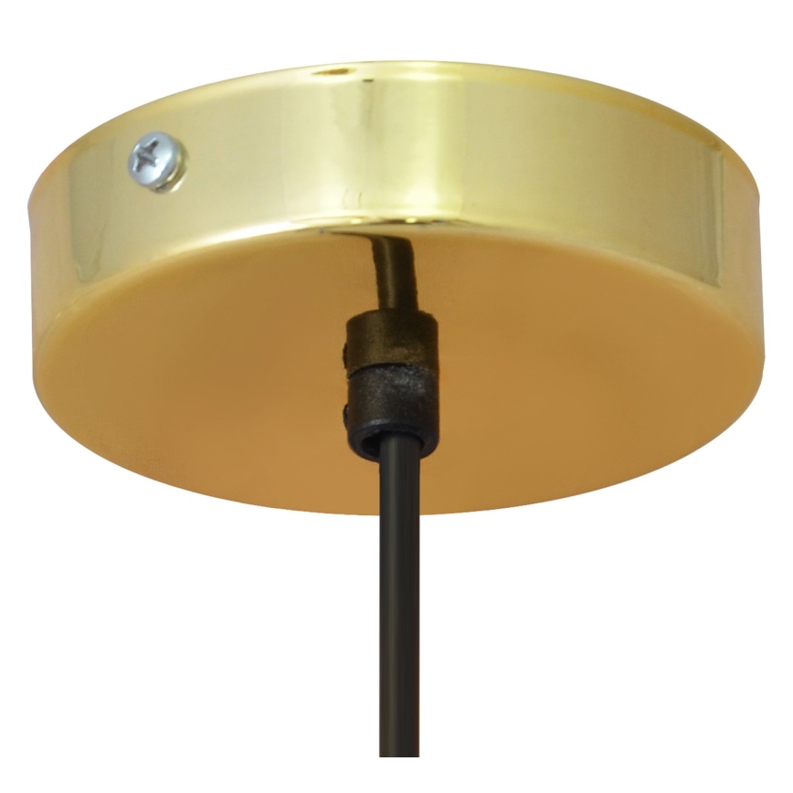LED Takkkrona på ett snöre  BARS 1xGU10/4,8W/230V svart /gyllene 