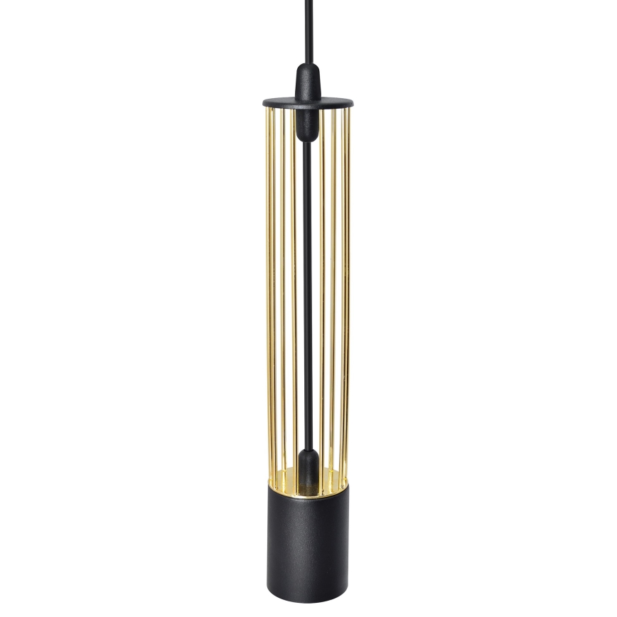 LED Takkkrona på ett snöre  BARS 3xGU10/4,8W/230V svart /gold