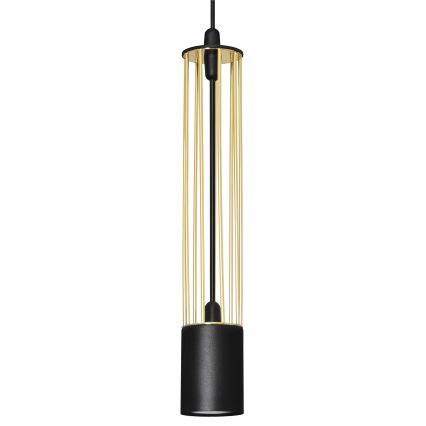 LED Takkkrona på ett snöre  BARS 3xGU10/4,8W/230V svart /gold