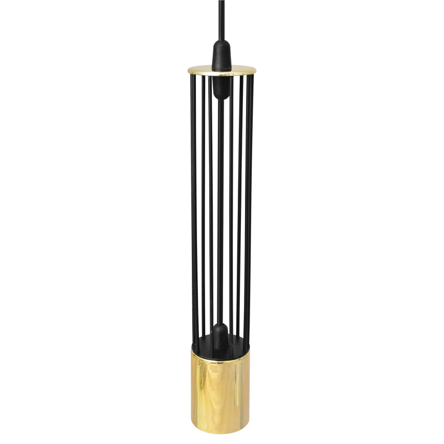 LED Takkkrona på ett snöre  BARS 3xGU10/4,8W/230V svart /gold