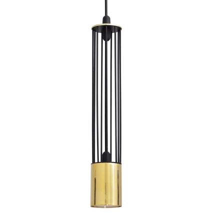LED Takkkrona på ett snöre  BARS 3xGU10/4,8W/230V svart /gold