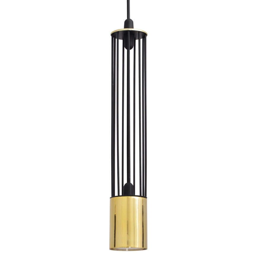 LED Takkkrona på ett snöre  BARS 3xGU10/4,8W/230V svart /gold