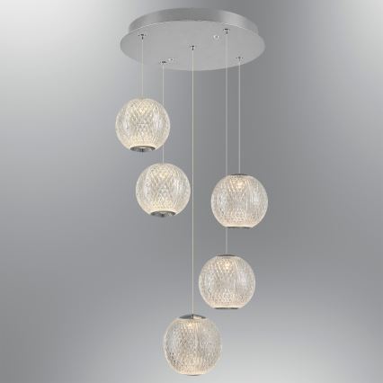LED Taklamp CREMONA 5xLED/5W/230V 3000K matt krom