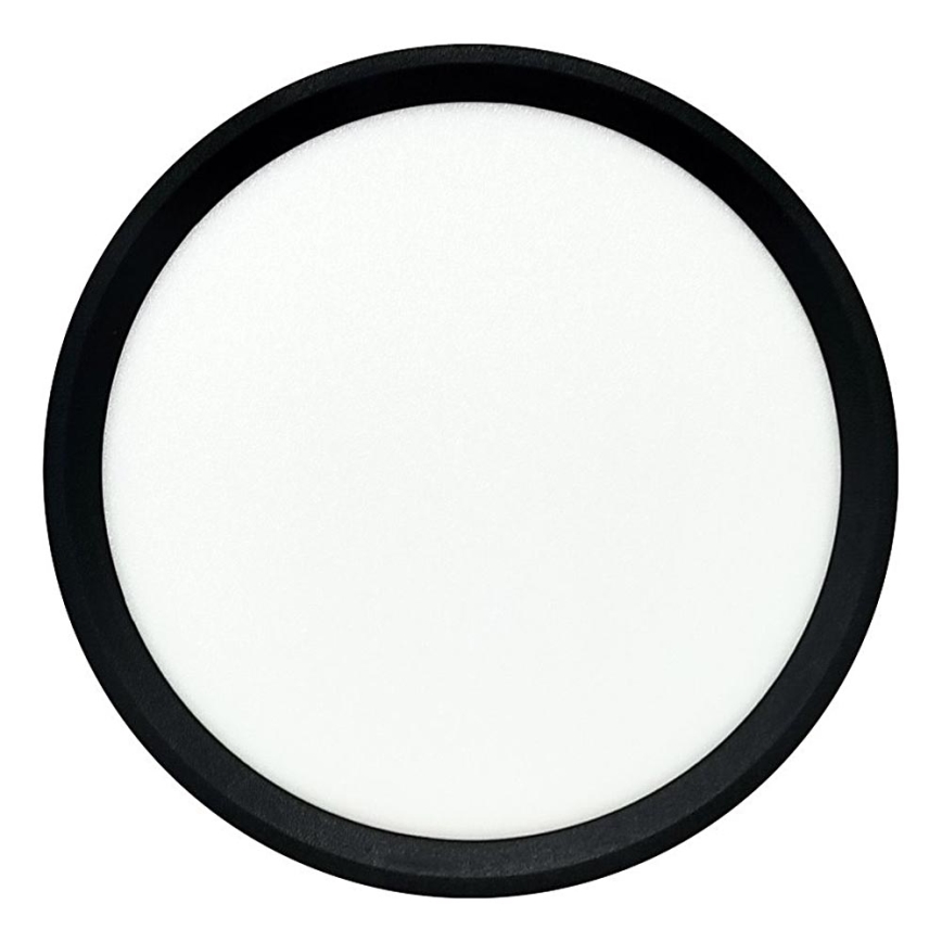 LED-taklampa 18 W, 230 V — valbar färgtemperatur 3000/4000/6500 K, Ø 23 cm, svart