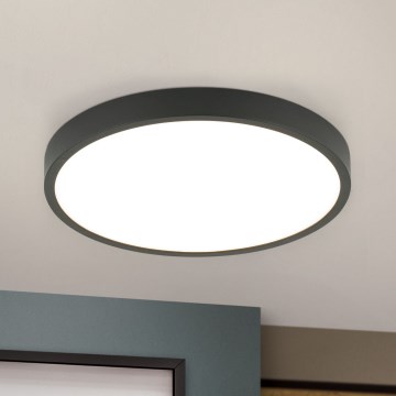 LED taklampa BULLY LED/24W/230V diameter 24 cm svart