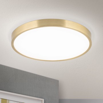 LED taklampa BULLY LED/28W/230V diameter 28 cm guld