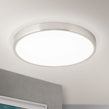 LED taklampa BULLY LED/28W/230V diameter 28 cm matt krom