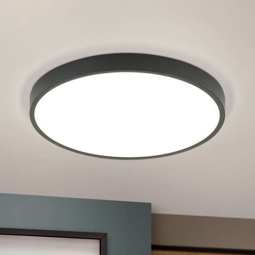 LED taklampa BULLY LED/28W/230V diameter 28 cm svart