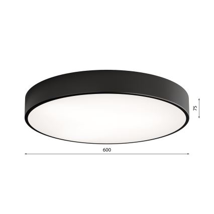 LED taklampa CLEO LED/69W/230V 4000K diameter 60 cm svart