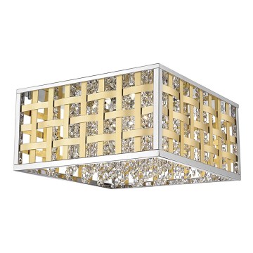 LED taklampa COLUMBUS LED/20W/230V gyllene/krom