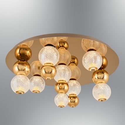 LED Taklampa CREMONA LED/37W/230V 3000K guld