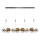 LED taklampa ENNA 12xG9/5W/230V 3000K rökig/guld
