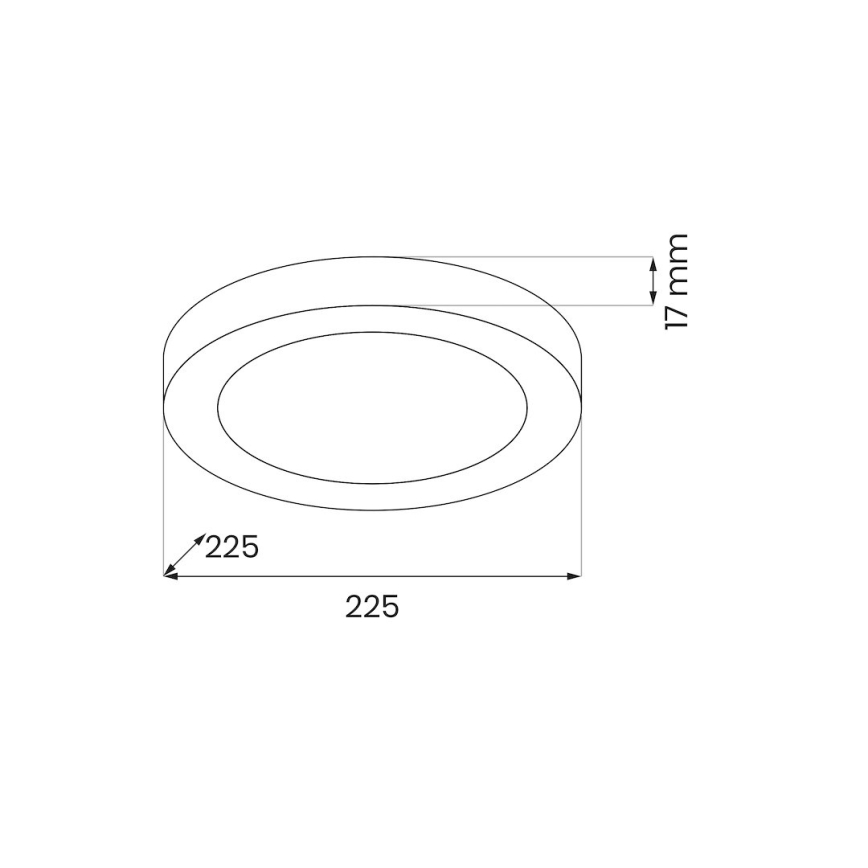 LED-taklampa EVORA LED, 18 W, 230 V, 3000/4000/6000 K, Ø 22,5 cm, vit