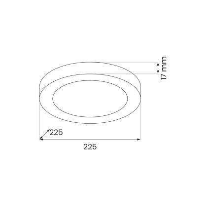 LED taklampa EVORA LED/18W/230V 3000/4000/6000K Ø 22,5 cm svart