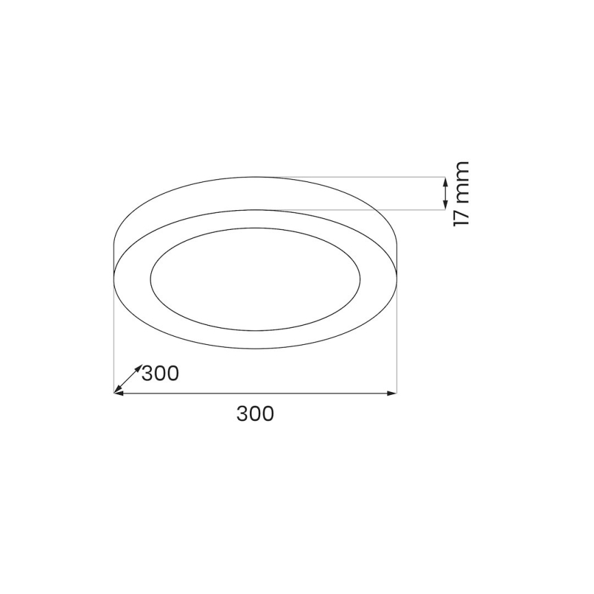 LED-taklampa EVORA LED/24W/230V 3000/4000/6000K Ø 30 cm svart