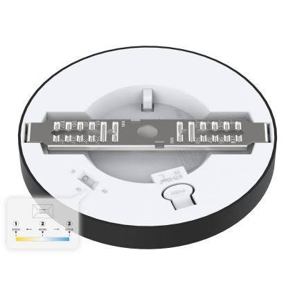 LED-taklampa EVORA LED/6W/230V 3000/4000/6000K Ø 14 cm svart