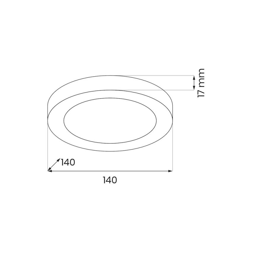 LED-taklampa EVORA LED/6W/230V 3000/4000/6000K Ø 14 cm svart