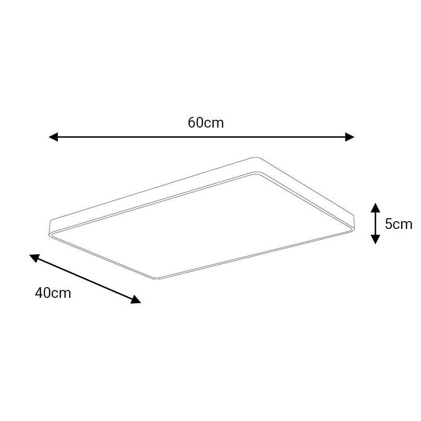 LED taklampa FELIZ LED/50W/230V 4000K 40x60 cm svart