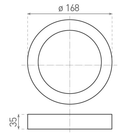 LED taklampa FENIX LED/12W/230V 2900/3900/5800K diameter 16,8 cm vit