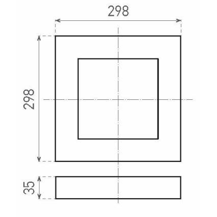 LED taklampa FENIX LED/24W/230V 3800K 29,8 cm