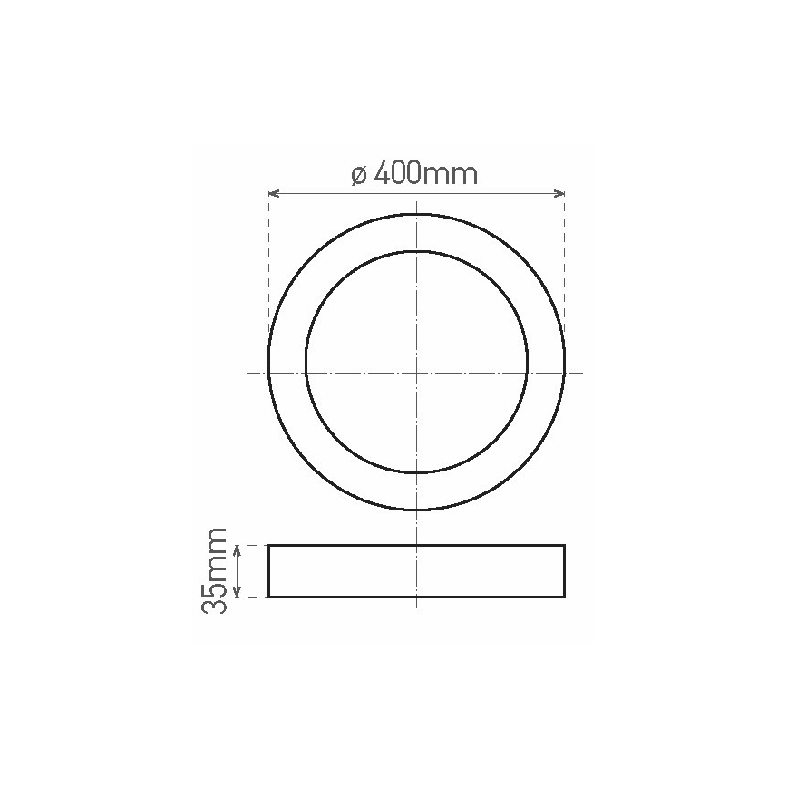 LED taklampa FENIX LED/32W/230V 3800K diameter 40 cm snö vit