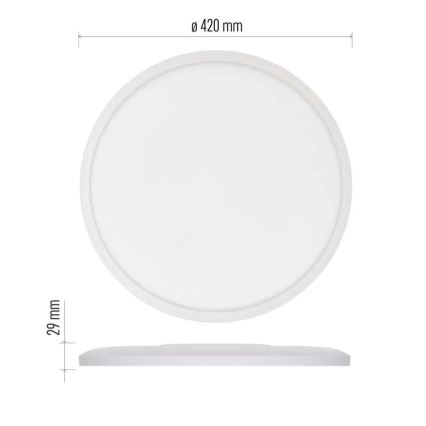 LED taklampa FLORI LED/22W/230V 4000K vit diameter 42 cm