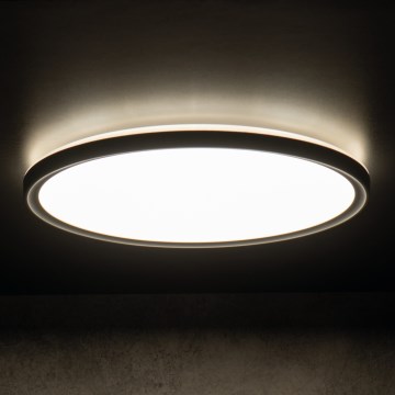 LED taklampa för badrum AZPO LED/11,8W/230V diameter 22,5 cm IP54 svart