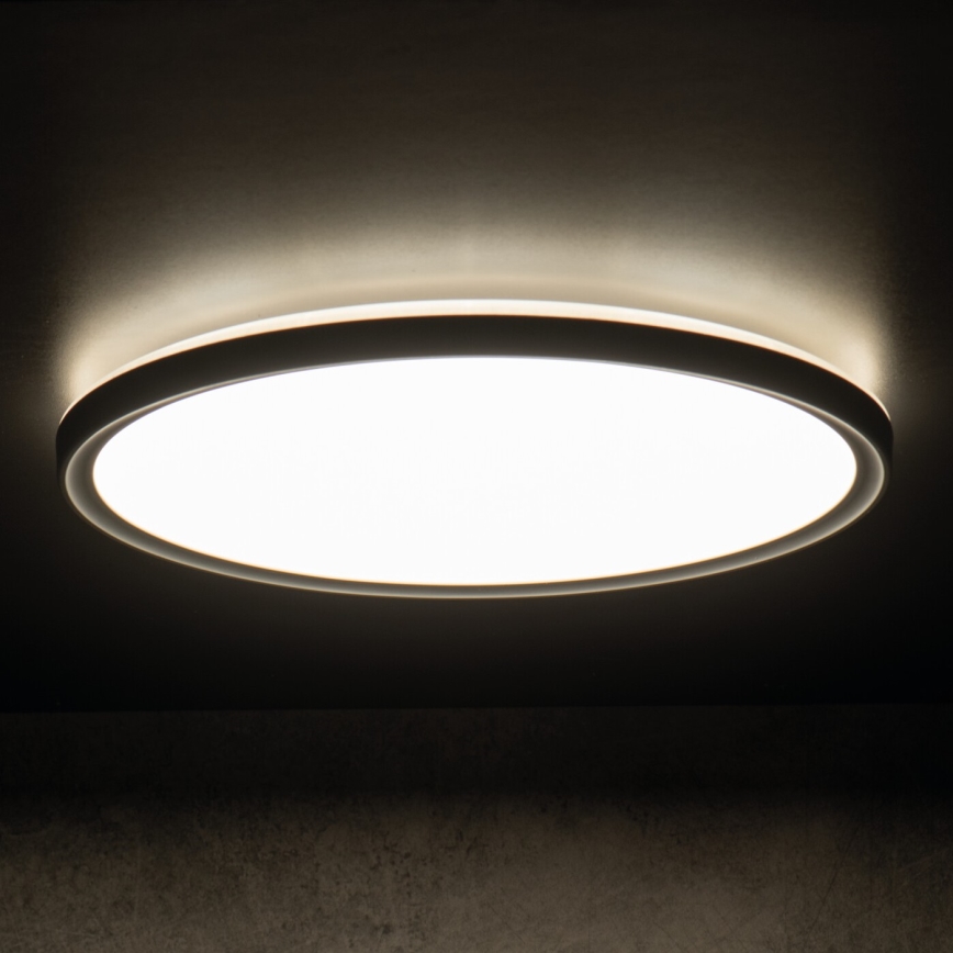 LED taklampa för badrum AZPO LED/11,8W/230V diameter 22,5 cm IP54 svart
