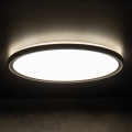 LED taklampa för badrum AZPO LED/22W/230V diameter 42 cm IP54 svart