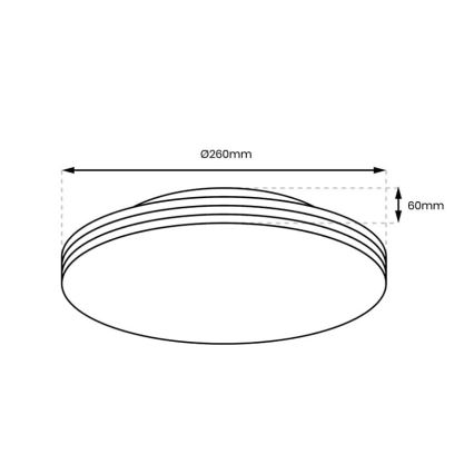 LED taklampa för badrum BEVER LED/10W/230V 4000K diameter 26 cm IP44