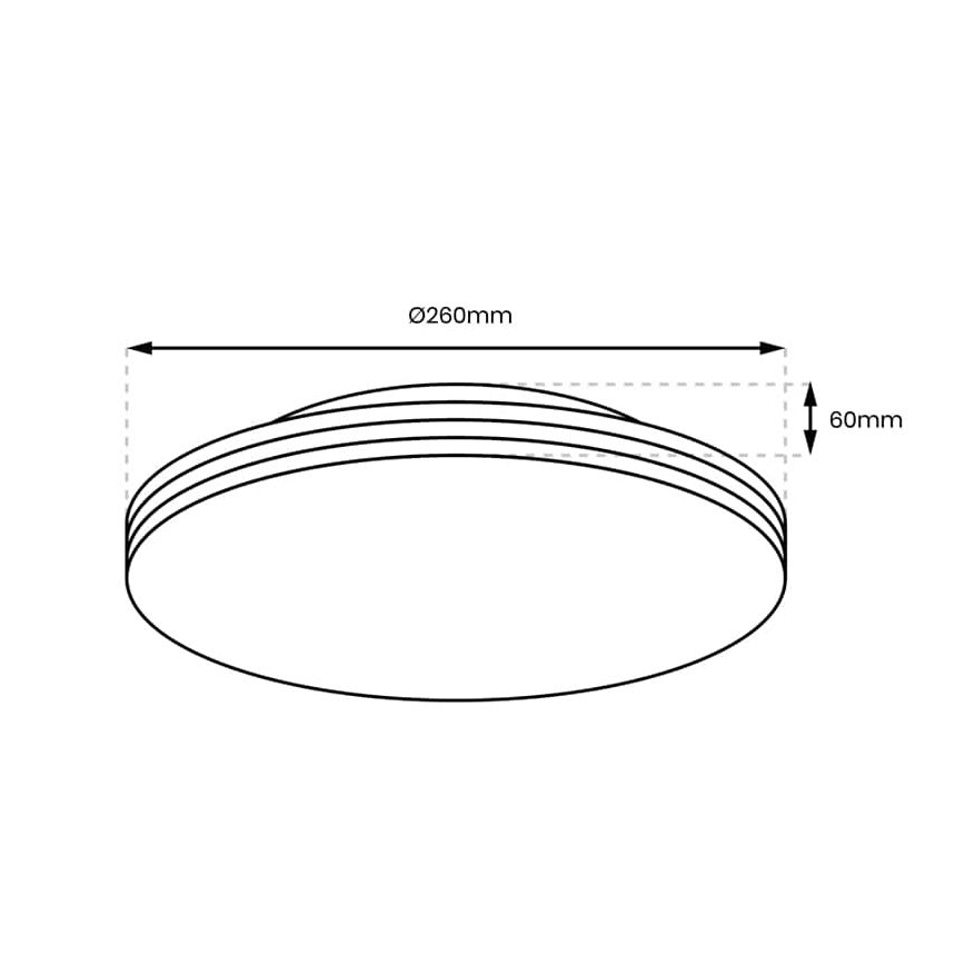 LED taklampa för badrum BEVER LED/10W/230V 4000K diameter 26 cm IP44