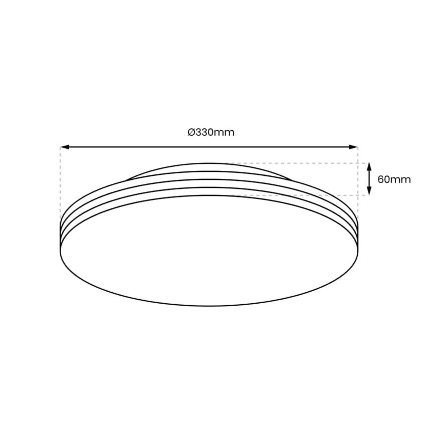 LED taklampa för badrum BEVER LED/16W/230V 4000K diameter 33 cm IP44