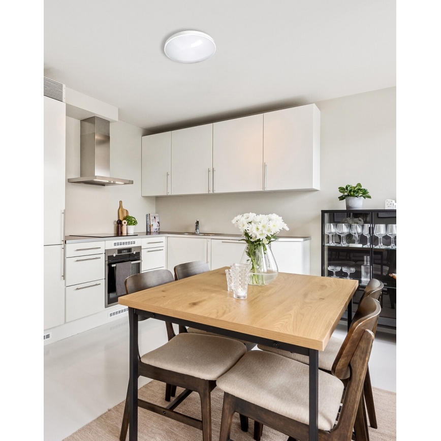 LED taklampa för badrum CIRCLE LED/18W/230V 4000K diameter 30 cm IP44 vit