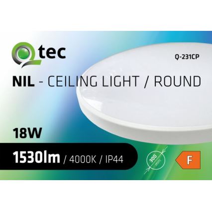 LED taklampa för badrum CIRCLE LED/18W/230V 4000K diameter 30 cm IP44 vit