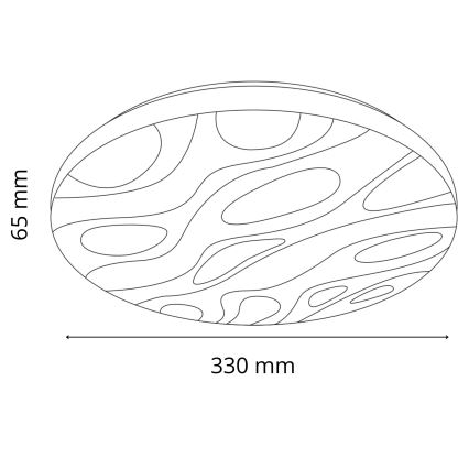 LED taklampa för badrum CLOUD LED/18W/230V diameter 33 cm IP44
