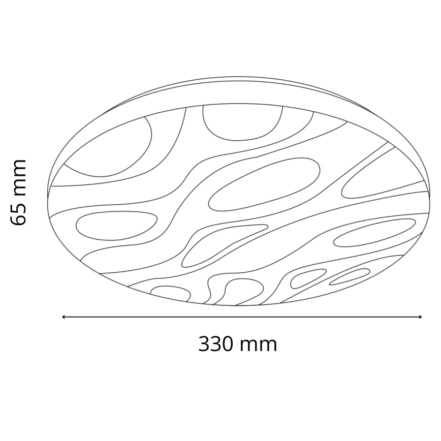 LED taklampa för badrum CLOUD LED/18W/230V diameter 33 cm IP44