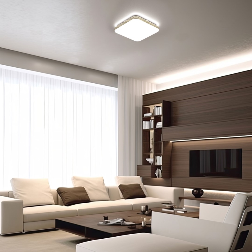 LED taklampa för badrum DABAR LED/11W/230V 4000K 26x26 cm IP44