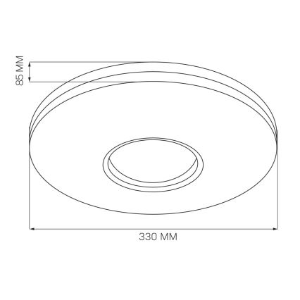 LED taklampa för badrum DETROIT LED/18W/230V diameter 33 cm IP44