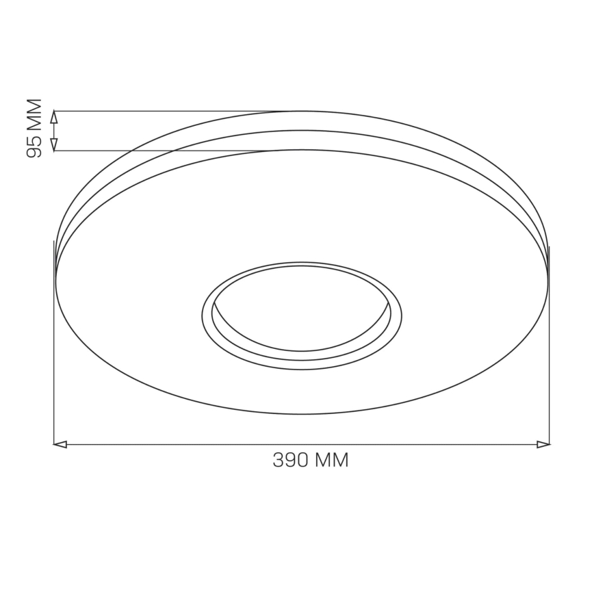 LED taklampa för badrum DETROIT LED/24W/230V diameter 39 cm IP44