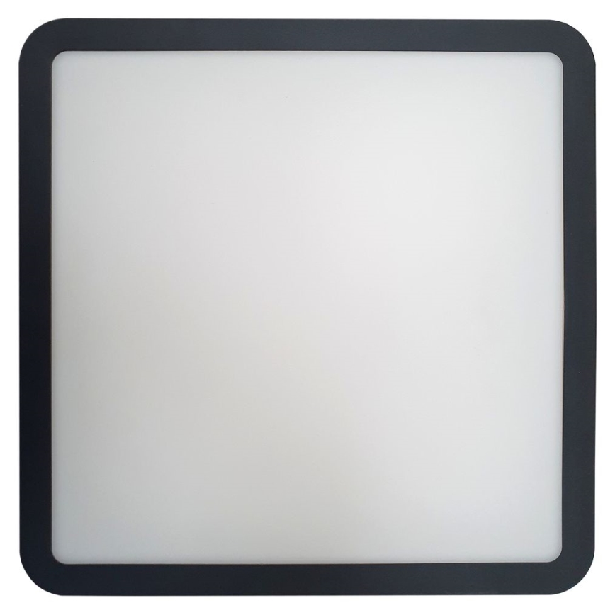 LED taklampa för badrum ELLÉ LED/24W/230V 3000/4000/6500K 26x26 cm IP54 antracit