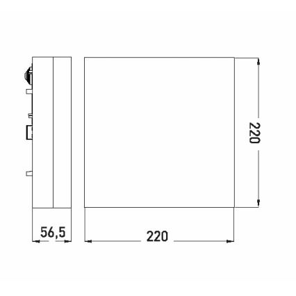 LED taklampa för badrum LED/12W/230V 3000/4000/6000K 22x22 cm IP44