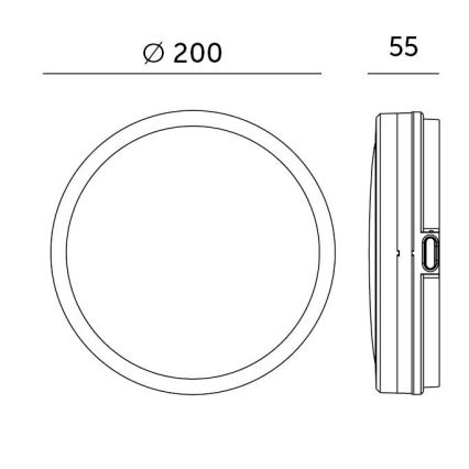 LED taklampa för badrum LED/12W/230V 3000/4000/6500K IP65 diameter 20 cm vit