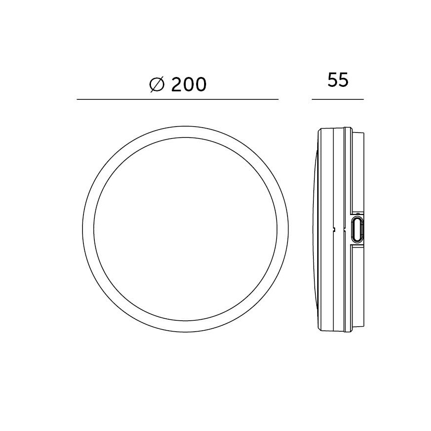 LED taklampa för badrum LED/12W/230V 3000/4000/6500K IP65 diameter 20 cm vit