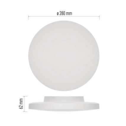 LED taklampa för badrum LED/15W/230V 3000/4000/5700K IP55 vit