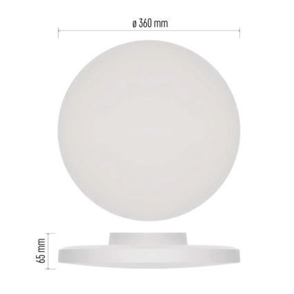 LED taklampa för badrum LED/18W/230V 3000/4000/5700K IP55 vit