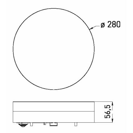 LED taklampa för badrum LED/18W/230V 3000/4000/6000K diameter 28 cm IP44