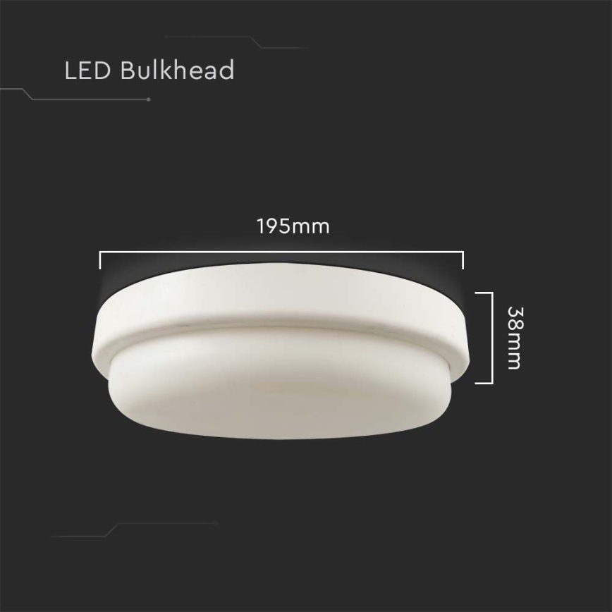 LED taklampa för badrum LED/18W/230V 3000K IP54