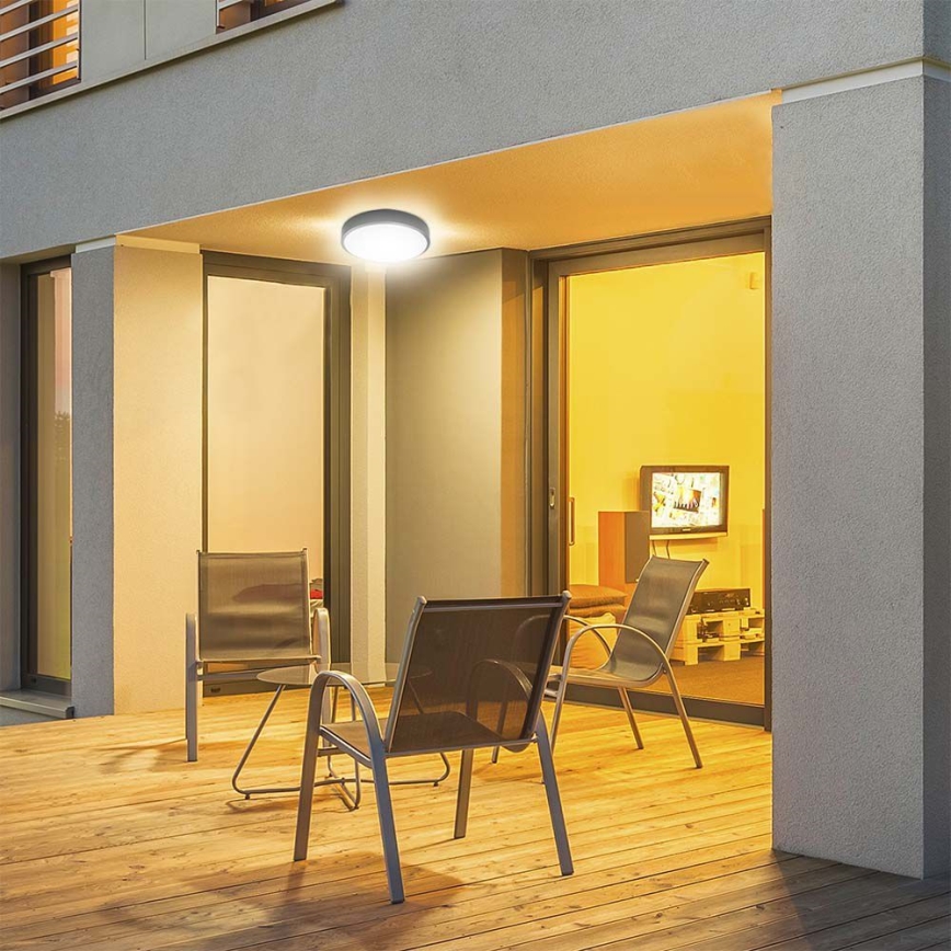 LED taklampa för badrum LED/18W/230V 4000K IP44 svart