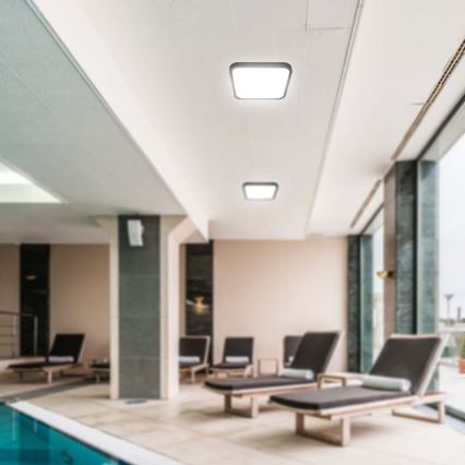 LED taklampa för badrum LED/18W/230V 4000K IP44 svart